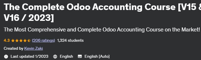 The Complete Odoo Accounting Course (V15 & V16 _ 2023)