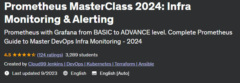 Prometheus MasterClass 2024: Infrastructure Monitoring & Alerting