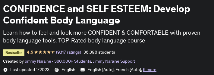 CONFIDENCE and SELF ESTEEM: Develop Confident Body Language
