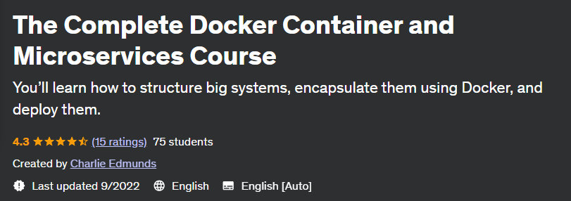 The Complete Docker Container and Microservices Course