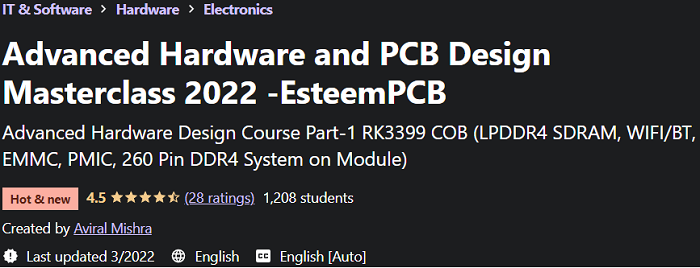 Advanced Hardware and PCB Design Masterclass 2022 - EsteemPCB