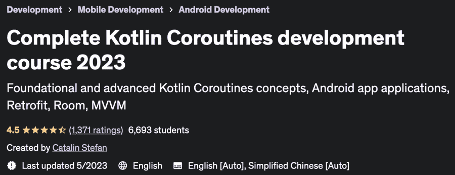 Complete Kotlin Coroutines development course 2023