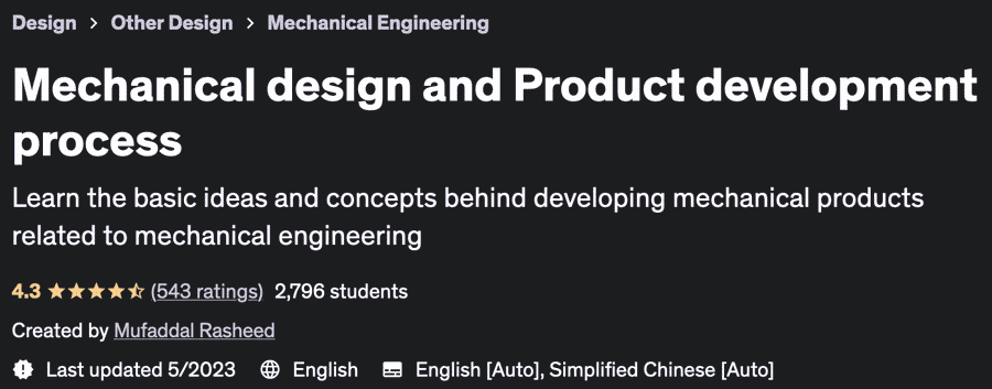 Mechanical design and product development process 