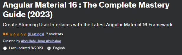 Angular Material 16: The Complete Mastery Guide (2023)
