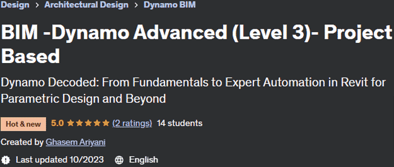 BIM - Dynamo Advanced (Level 3) - Project Based