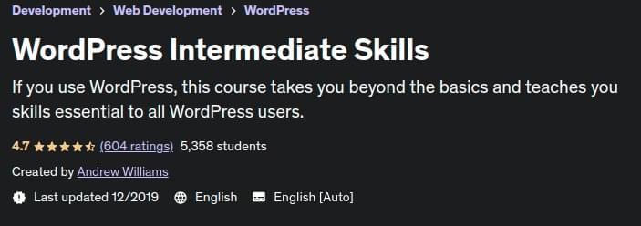 WordPress Intermediate Skills