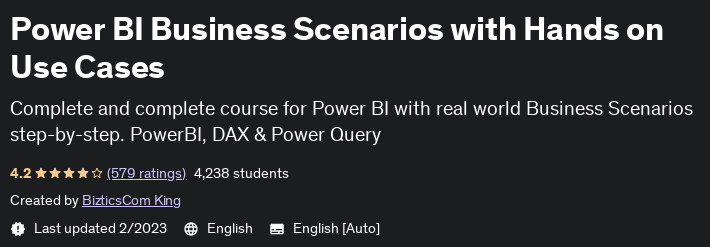 Power BI Business Scenarios with Hands on Use Cases