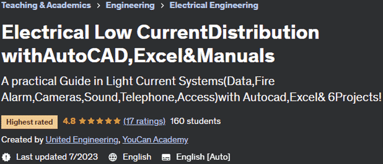 Electrical Low Current Distribution with AutoCAD, Excel & Manuals