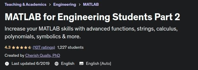 MATLAB for Engineering Students Part 2