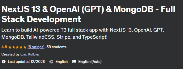NextJS 13 & OpenAI (GPT) & MongoDB - Full Stack Development