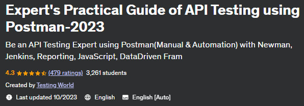 Experts Practical Guide of API Testing using Postman-2023
