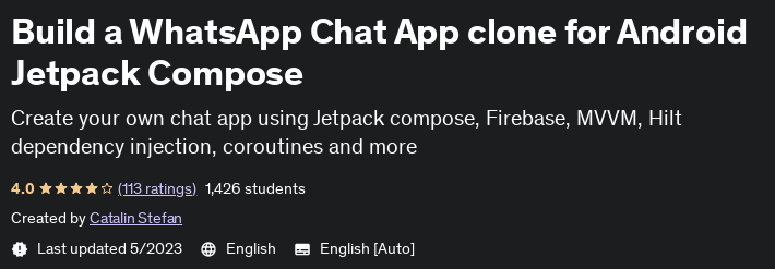 Build a WhatsApp Chat App clone for Android Jetpack Compose