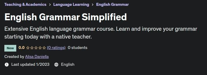 English Grammar Simplified