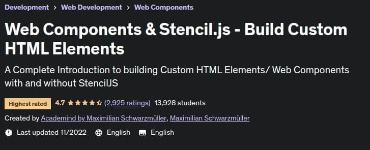 Web Components & Stencil.js - Build Custom HTML Elements