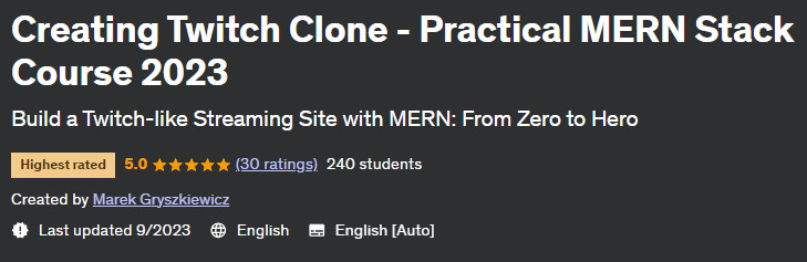 Creating Twitch Clone - Practical MERN Stack Course 2023 