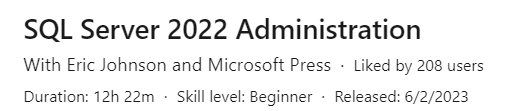 SQL Server 2022 Administration 