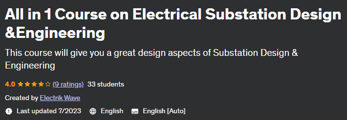 All in 1 Course on Electrical Substation Design & Engineering