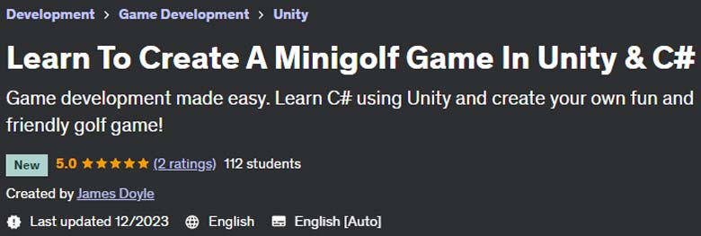 Learn To Create A Minigolf Game In Unity & C# 