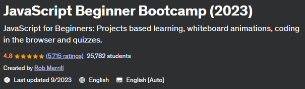 JavaScript Beginner Bootcamp (2023)