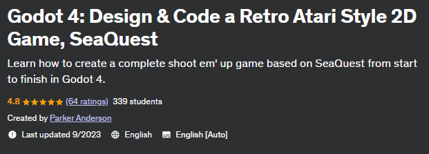Godot 4: Design & Code a Retro Atari Style 2D Game SeaQuest