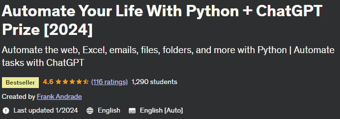   Automate Your Life With Python + ChatGPT Prize (2024)