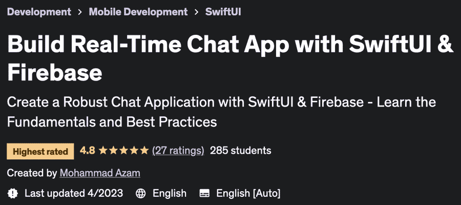 Build Real-Time Chat App with SwiftUI & Firebase