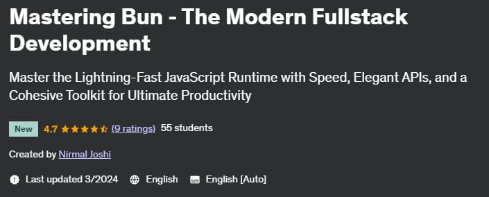 Mastering Bun - The Modern Fullstack Development