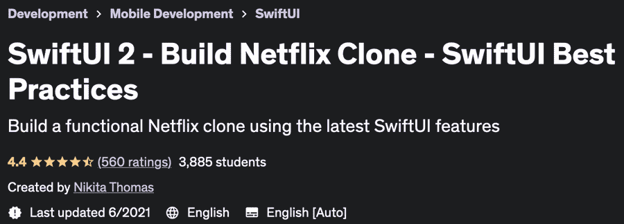 SwiftUI 2 - Build Netflix Clone - SwiftUI Best Practices