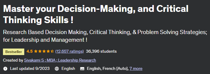 Master your Decision-Making and Critical Thinking Skills!