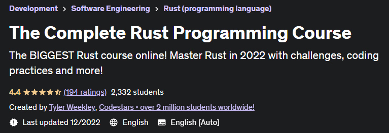 The Complete Rust Programming Course