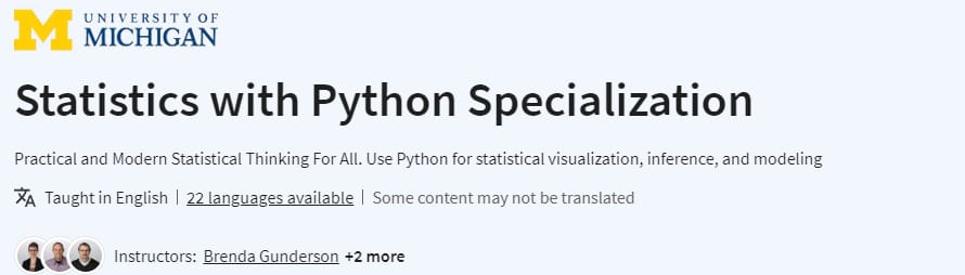 Statistics with Python Specialization