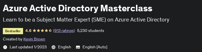 Azure Active Directory Masterclass