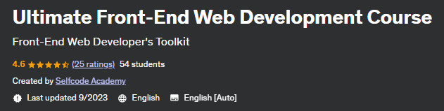 Ultimate Front-End Web Development Course 