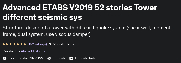 Advanced ETABS V2019 52 stories Tower different seismic sys