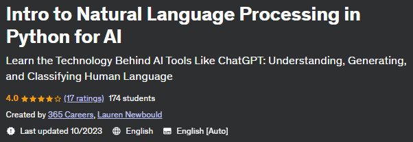 Intro to Natural Language Processing in Python for AI