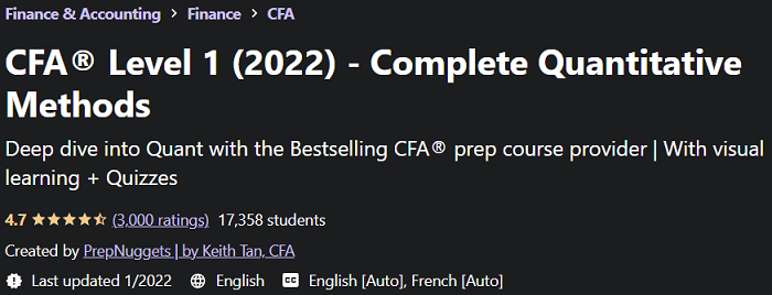CFA® Level 1 (2022) - Complete Quantitative Methods