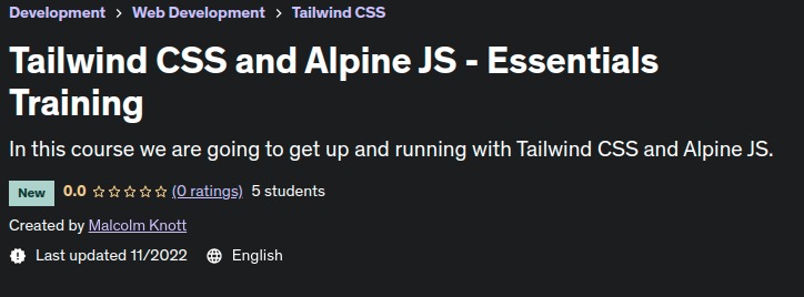 Tailwind CSS and Alpine JS - Essentials Training