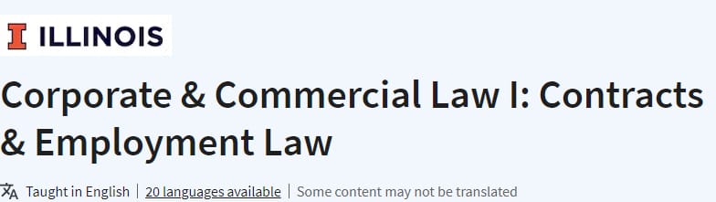 Corporate & Commercial Law I_ Contracts & Employment Law