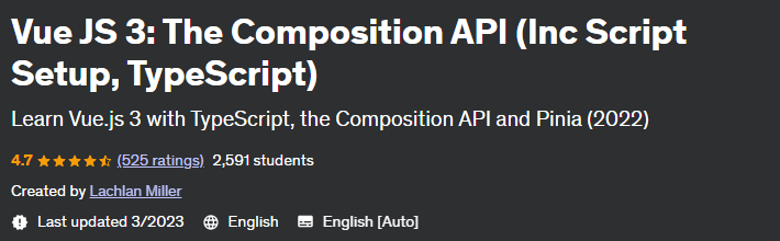 Vue JS 3_ The Composition API (Inc Script Setup, TypeScript)