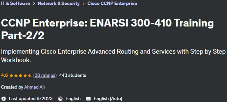 CCNP Enterprise: ENARSI 300-410 Training Part-2/2