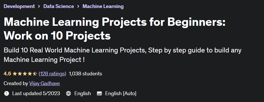 Machine Learning Projects for Beginners