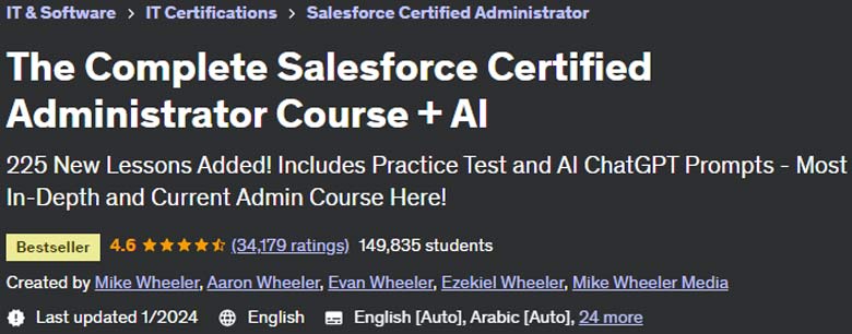 The Complete Salesforce Certified Administrator Course + AI