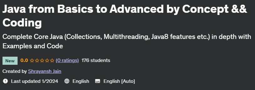 Java from Basics to Advanced by Concept && Coding