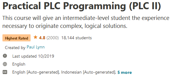 Practical PLC Programming (PLC II)