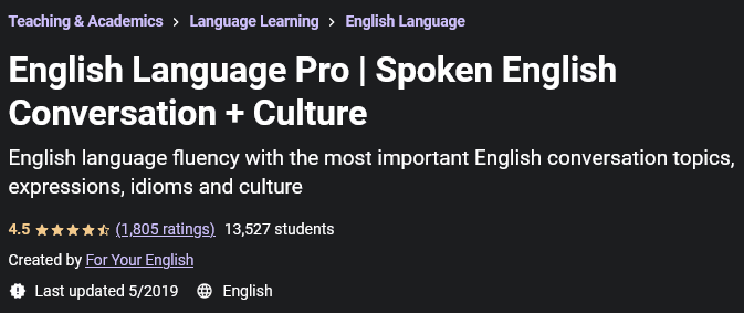 English Language Pro |  Spoken English Conversation + Culture