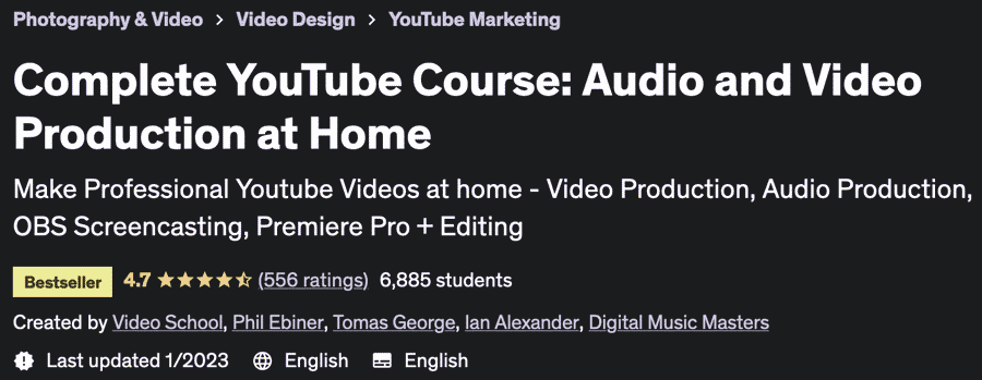 Complete YouTube Course: Audio and Video Production at Home