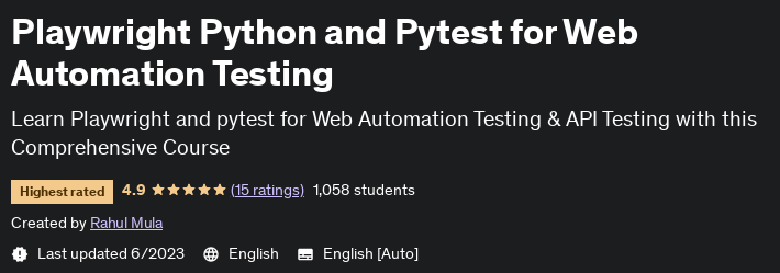 Playwright Python and Pytest for Web Automation Testing