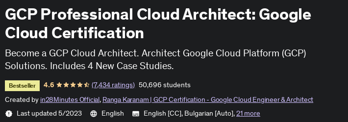 GCP Professional Cloud Architect: Google Cloud Certification