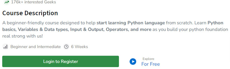 Python Programming Foundation - Self Paced Content