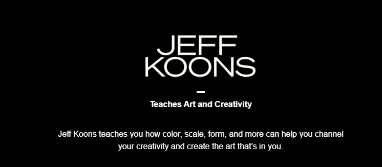 Jeff Koons Teaches Art and Creativity